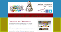 Desktop Screenshot of celebrationsandcakecreations.co.uk